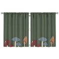 thumbnail image 1 of Mushroom Curtains-Blackout Curtains Bedroom Decor Living Room Darkening Grommet Window Drapes 2 Panels Set 42x54 inch, 1 of 2