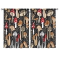 thumbnail image 1 of Mushroom Curtains-Blackout Curtains Bedroom Decor Living Room Darkening Grommet Window Drapes 2 Panels Set 42x63 inch, 1 of 2