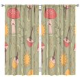 thumbnail image 1 of Mushroom Curtains-Blackout Curtains Bedroom Decor Living Room Darkening Grommet Window Drapes 2 Panels Set 42x84 inch, 1 of 2