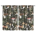 thumbnail image 1 of Mushroom Curtains-Blackout Curtains Bedroom Decor Living Room Darkening Grommet Window Drapes 2 Panels Set 52"x 84", 1 of 2