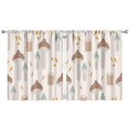 thumbnail image 1 of Mushroom Curtains-Blackout Curtains Bedroom Decor Living Room Darkening Grommet Window Drapes 2 Panels Set 53x63 inch, 1 of 2