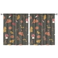 thumbnail image 1 of Mushroom Curtains-Blackout Curtains Bedroom Decor Living Room Darkening Grommet Window Drapes 2 Panels Set 53x63 inch, 1 of 2