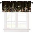 thumbnail image 1 of Mushroom Curtains Valance, Vintage Dragonfly Moth Animal Botanical Print Rustic Woodland Bedroom Living Room Kitchen Valance 54x18in, 1 of 5