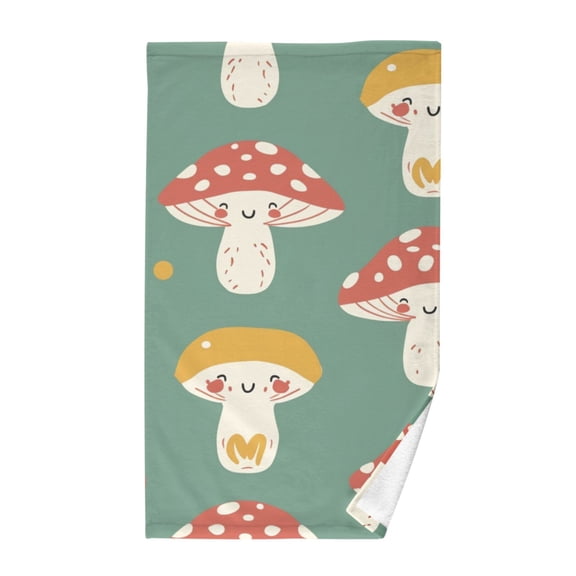Mushroom Cute Cotton Face Towels Absorbent Hand Towel Soft Bathroom Towel for Kitchen Hotel Decoration