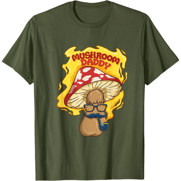 Mushroom Daddy Dad Tee Morel Mushroom Decor Hunting Unisex T-Shirt for Men Women Kids Toddler