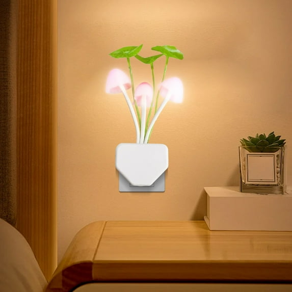 Mushroom Decor Cute Mushroom Lamp Mini Mushroom Nightlight Plug in Dimmable LED Lights for for Adults Children Wall Decor Bedroom Bathroom Toilet Stairs Kitchen Hallway Nursery Room