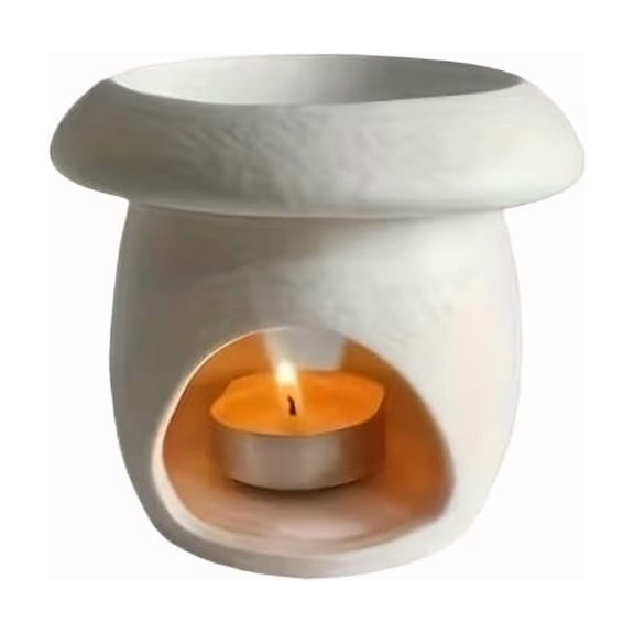 Mushroom Design Ceramic Aromatherapy Burner - Elegant Essential Oil Diffuser for Yoga, Spa, and Home Use