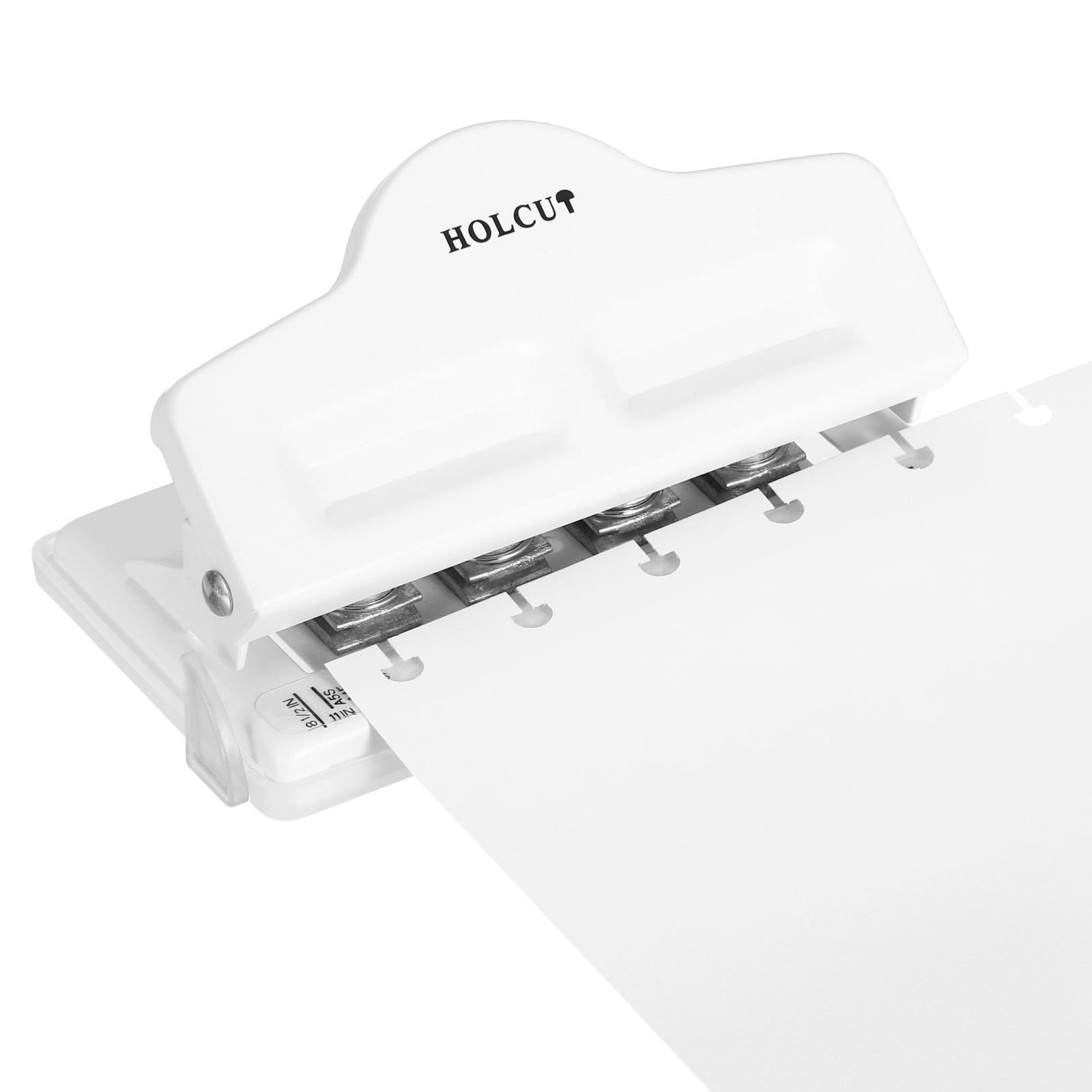 Mushroom Discbound Hole Punch, 4 Holes Discbound Hole Puncher for Disc Bound Planner, Punch Up to 5 Papers(White)