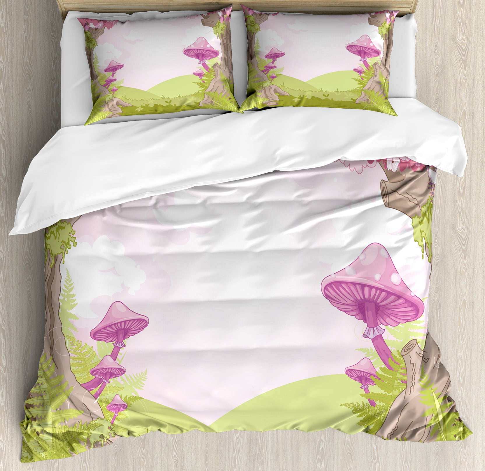 Ambesonne Cottage Americana Floral Duvet Cover Set