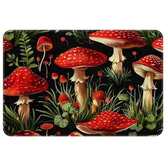 Mushroom Elegant Polyester Indoor Rug, Non-Slip Chair Rug, Machine Washable Floor Rugs