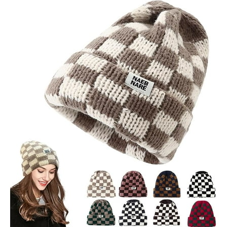 Mushroom Embroidery Beanie for Women Men, Skull Cap Hippie Solid Color Winter Warm Knit Hat