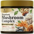 thumbnail image 1 of Mushroom Powder Supplement 2200mg, Organic Lions Mane, Reishi, Cordyceps, Chaga, Turkey Tail Mushroom Extract - 11 in 1 Blend Powder Supplement - Immune & Brain Support - Bottled in USA - 60 Servings, 1 of 9
