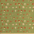 thumbnail image 1 of Mushroom Fabric by the Yard, Repetitive Abstract Organic Jungle Plant in Autumn Colors, Decorative Upholstery Fabric for Sofas and Home Accents, Pale Olive Green Beige by Ambesonne, 1 of 4