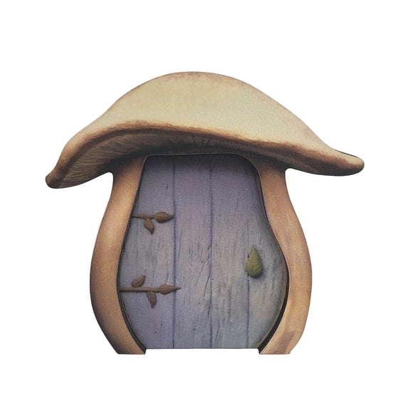 Mushroom Fairy Door Whimsical Miniature Door Woodland Cottage Decor for Staircase Bedroom Garden Wooden Accent Piece