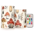thumbnail image 1 of Mushroom Fallen Leaves Flameless Candles with Remote Timer LED Battery Operated Flickering Candle Light for Festival Wedding Home Party, 1 of 7