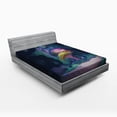 thumbnail image 1 of Mushroom Fitted Sheet, Big Plant in Fairytale Forest at Midnight Children Book Design Wonderland, Soft Decorative Fabric Bedding, Queen Size, Multicolor, by Ambesonne, 1 of 2