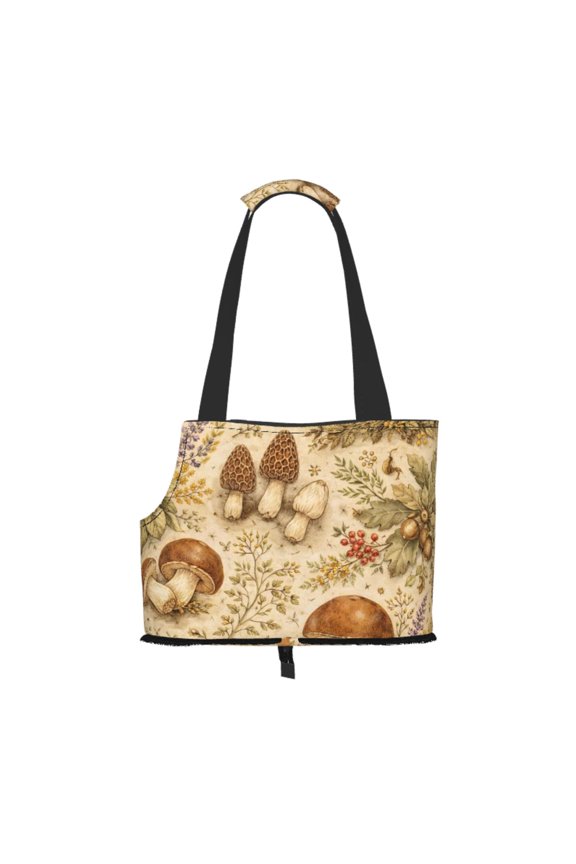 Mushroom Floral Pet Tote Bag Lightweight Shoulder Bag for Shopping and Travel