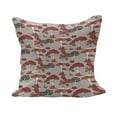 thumbnail image 1 of Mushroom Fluffy Throw Pillow Cushion Cover, Mushrooms Pattern Healthy Edible Autumn Jungle Trees Natural Organic Vegetable, Rectangle Accent Pillow Case, 26" x 16", Orange Red Tan, by Ambesonne, 1 of 5