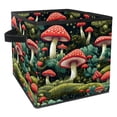 thumbnail image 1 of Mushroom Foldable Toy Box with Handle, 10.8"x10.5"x10.6", Large Capacity for Toy and Clothes Storage, 1 of 6
