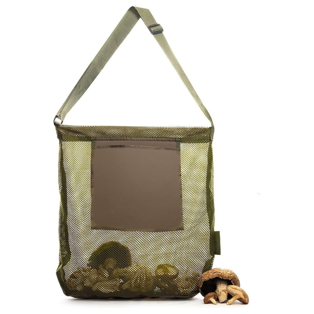 Foraging Bag Aus Gewachstem Segeltuch – Wasserdichte Ledertasche Für Pilze, Jagd & Bushcraft