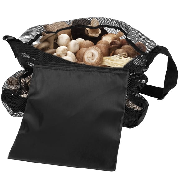 Mushroom Foraging Bag Mesh Mushroom Hunting Pouch with Adjustable Shoulder Strap Multipurpose Harvesting Bag with Pocket Fruit Gathering Picking Bag for Mushroom Foragers Bushcraft Enthusiasts