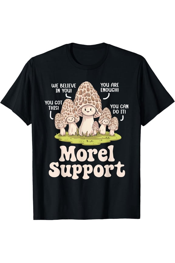 Mushroom Foraging Mycology Fungi Shroom Morel Hunting T-Shirt Size S-5XL