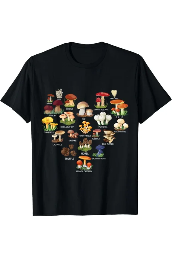 Mushroom Foraging Mycology Graphic Design T-shirt