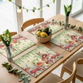 thumbnail image 1 of Mushroom Fox Butterfly Placemats Set of 4,Wipeable Washable Table Mats for Dining Tables, Retro Eucalyptus Leaf on Linen Place Mats for Kitchen Event Party Tabletop Decor, 1 of 9