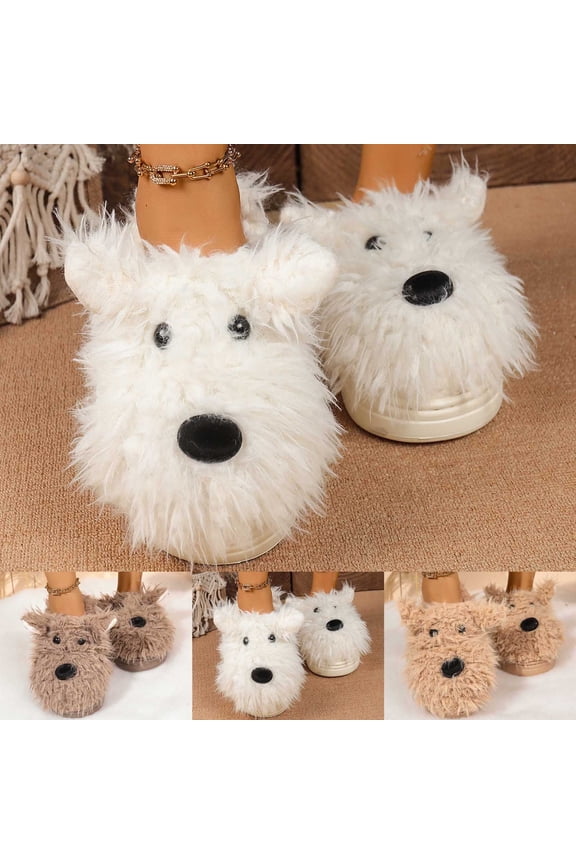 Mushroom Fuzzy Scuff Slippers Womens Soft Comfy Memory Foam Non Indoor House Shoes Khaki 37