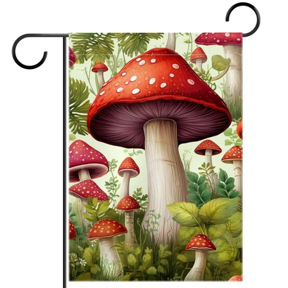 Mushroom Garden Flag 12x18 Vertical Double Sided Farmhouse Holiday Outside Decorations Yard Flag