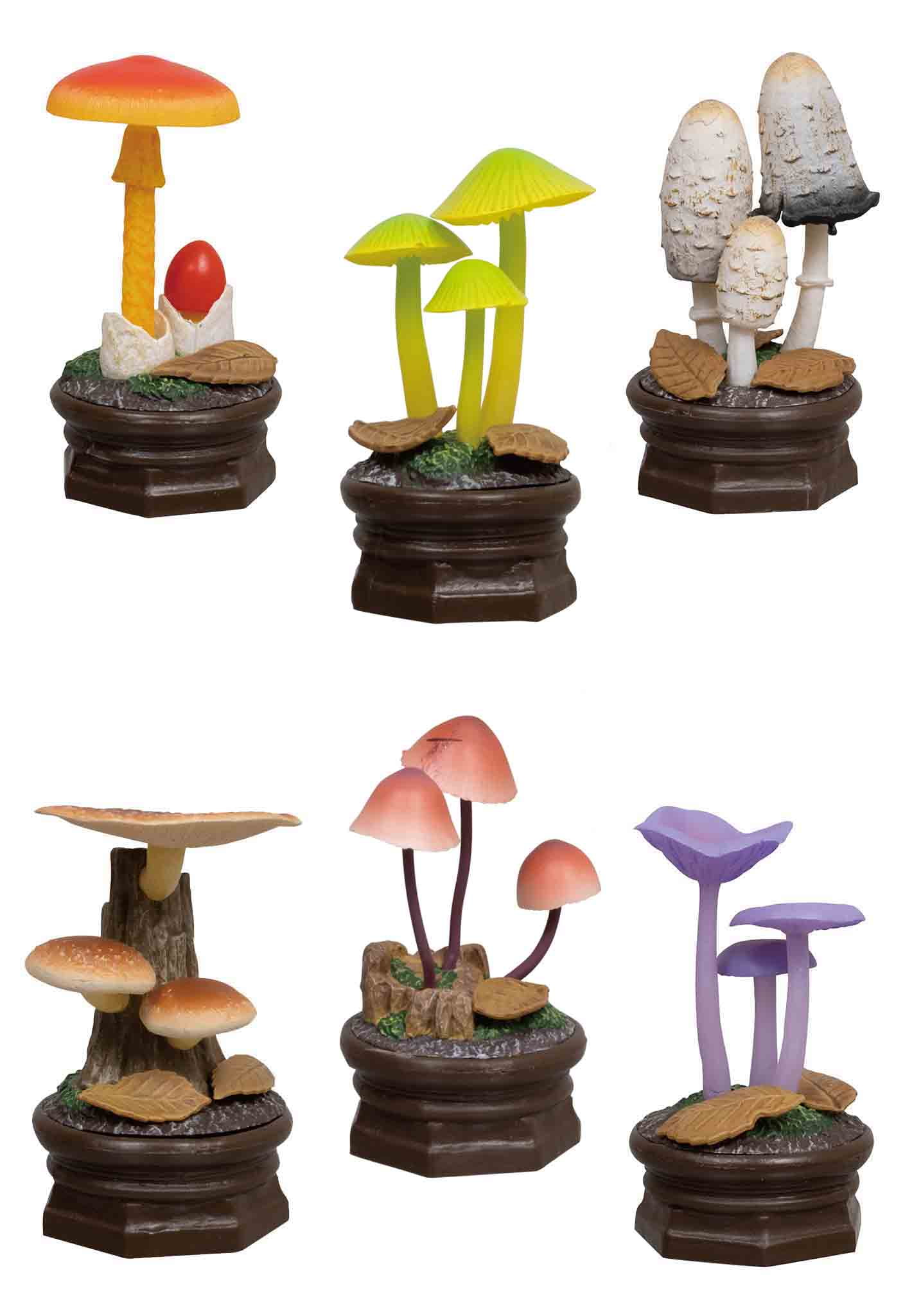 Colorful Plastic Mushroom Garden Figurine Set