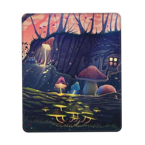 Mushroom Garden Wild Animals Magic Gaming Mouse Pad 7.9 x 9.5 in Rectangle Computer Mousepad Mat Non-Slip Rubber Base for Office Laptop PC