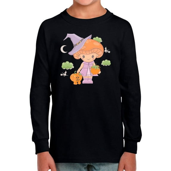 Mushroom Girl W Cauldron Long Sleeve Toddler -Image by Shutterstock, 2 Toddler