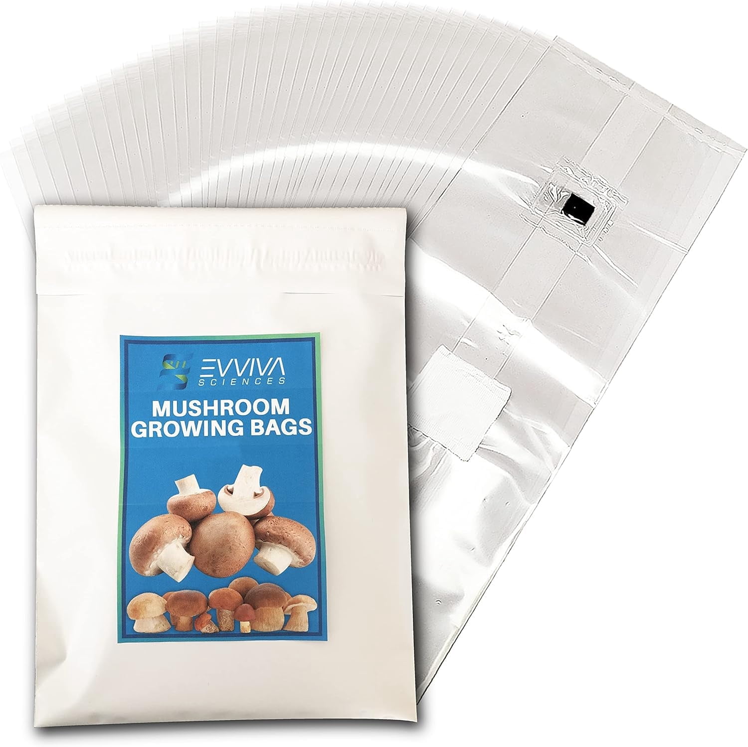 Mushroom Grow Bags with Self Healing Injection Port - 40 Bags - Evviva ...