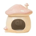 thumbnail image 1 of Mushroom Hamster Hideout Ceramic Habitat Cartoon Design Durable Ceramic for Hamsters Gerbils Rats, 1 of 9