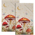 thumbnail image 1 of Mushroom Hand Towels Set of 2 Butterfly Flower Bath Towels Soft Guest Face Towel Bathroom Decorations Thin Kitchen Tea Dish Towels, 1 of 16