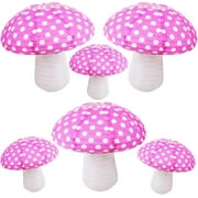 Mushroom Hanging Lanterns, 6PCS Large Mushroom Shaped Paper Lantern for Forest Jungle Wonderland Theme Birthday Party Decor Fairy Baby Shower Nursery Garden Wedding Decoration