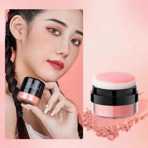 Mushroom Head Blush Cushion, Multi-Function Highlighter and Contour, Soft Natural Color, Built-In Mirror, Long-Lasting Wear, Lazy Makeup Sponge, For Cheeks and Face