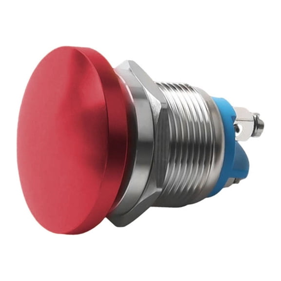 Mushroom Head Button Switch Momentary Self-Reset Mushroom Button Switch Mushroom Head Push Stainless Steel 16Mm