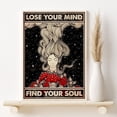 thumbnail image 1 of Mushroom Head Girl Print, Lose Your Mind Find Your Soul Print, Trippy Vintage Wall Art, Mushroom Lover, Kitchen Botanical Decor Home Decor #3026, 8x12 UNFRAMED, 1 of 3