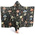 thumbnail image 1 of Mushroom Hooded Blanket Mushrooms Gifts for Women Soft Fleece Flannel Mushroom Throw Wearable Blanket All Season Plant Blankets for Bed Decorative 60"x50" for Teens, 1 of 6
