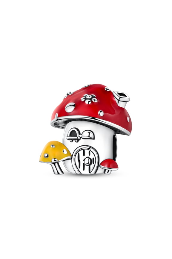 Mushroom House Bead Charm, Compatible with Most Bracelet, Charm for Bracelet