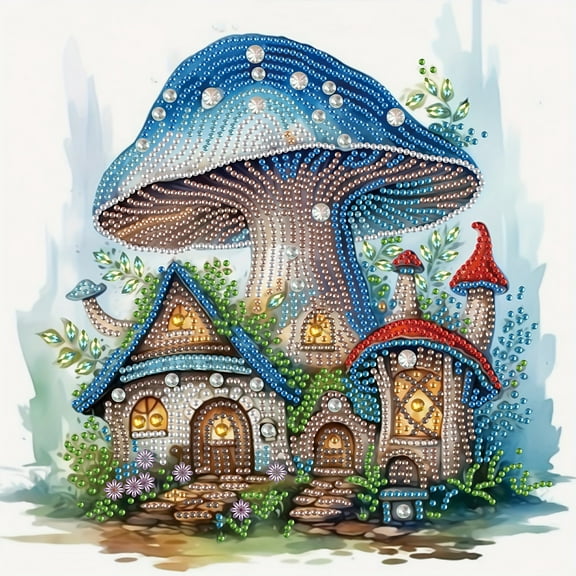 Mushroom House Diamond Art Painting Kit