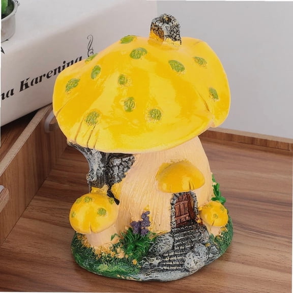 Mushroom House Sculpture Lifelike Handmade Garden Art Decoration, Funny Statue Sculptures for Patio Lawn Yard - Exquisite Cottage Figurines for Courtyard Patio Ornaments Perfect Gift Decoration
