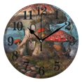 thumbnail image 1 of Mushroom House View Silent Wall Clock 10" Non-Ticking Battery Clock, 1 of 7