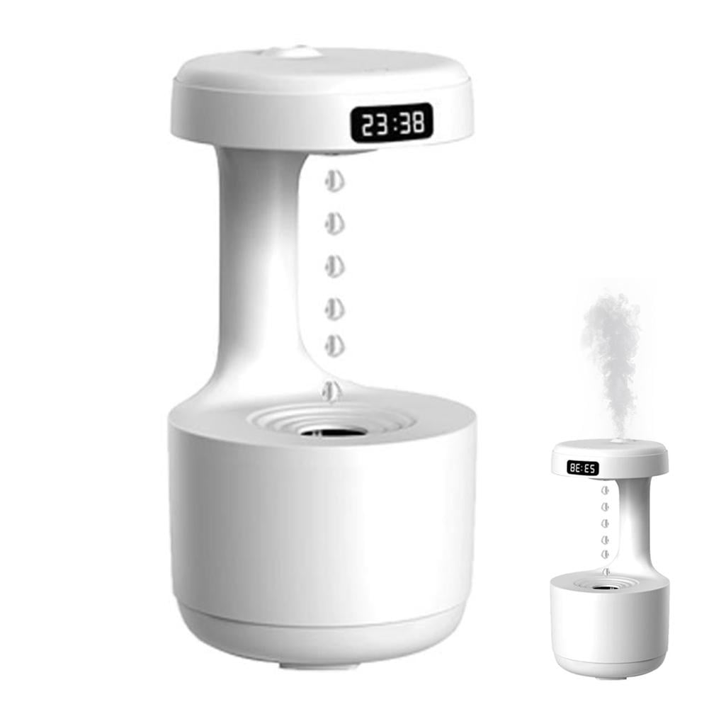 Mushroom Humidifier,2026 New 800ml Reverse Rain Humidifier Suspended N Drop Water Clock,7Colors & LED with