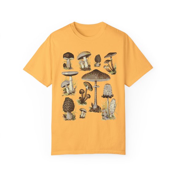 Mushroom Hunting Botanical Unisex Garment-Dyed T-shirt