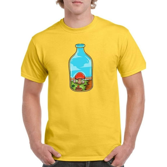 Mushroom In A Bottle T-Shirt Men -Image by Shutterstock, Male x-Large