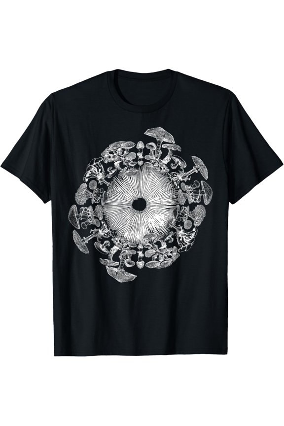 Mushroom Iris Mycology Foraging Mycologist Spore Print T-Shirt