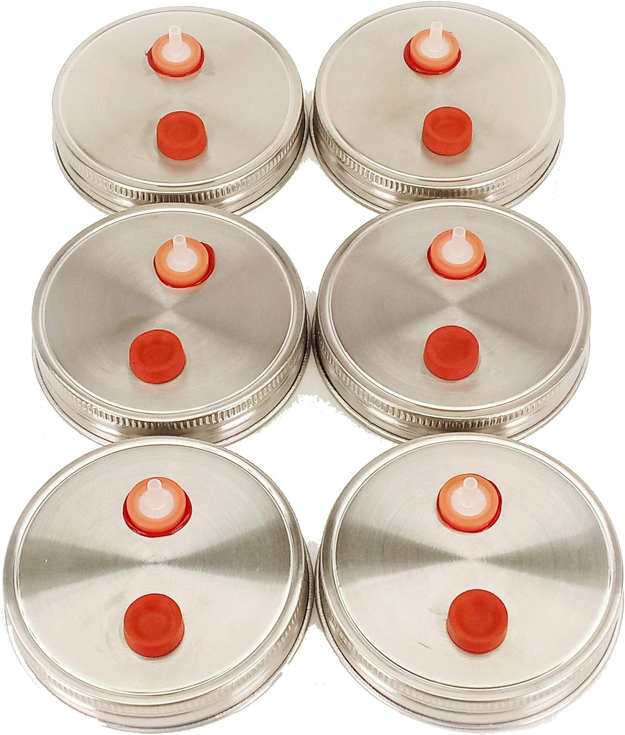 Mushroom Jar Lid For Liquid Culture Stainless Steel Metal Wide Mouth (6